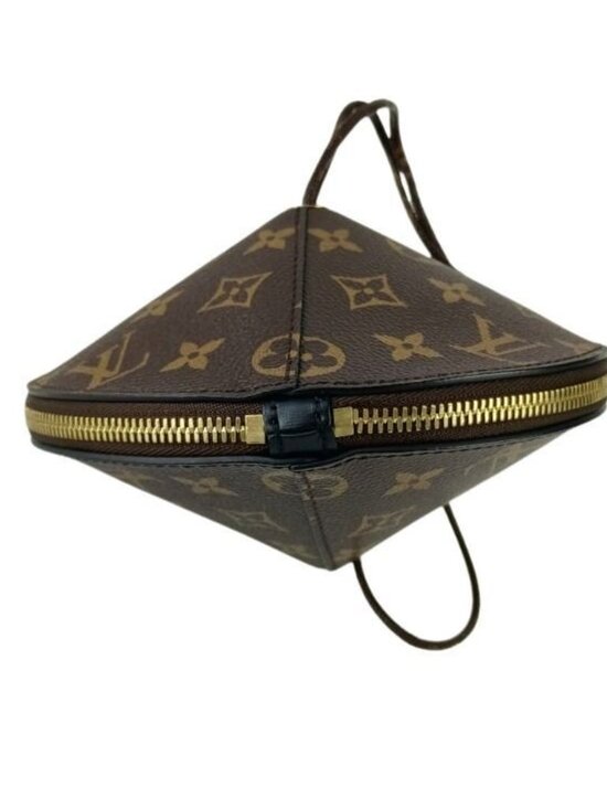 Louis Vuitton Shoulder Bag Tupi Brown Monogram Gold